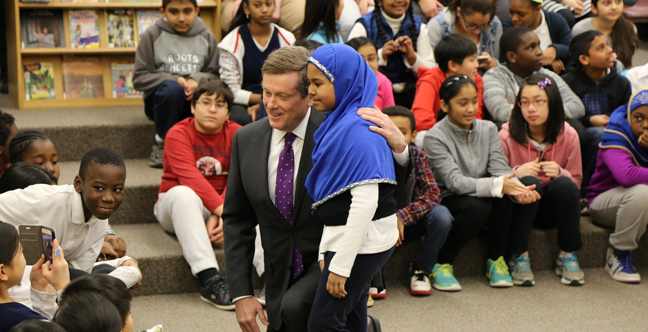 Mayor, Chair announce major investment for transit in Toronto at Joyce School