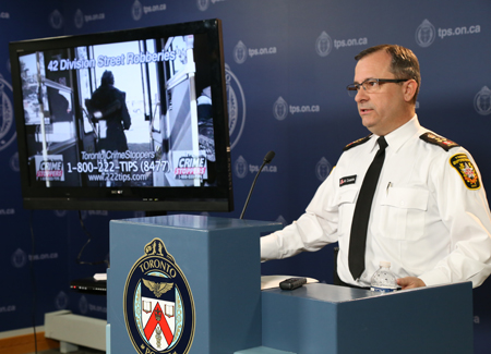 Transit Enforcement Head Mark Cousins at Toronto Police HQ on Jan. 29.