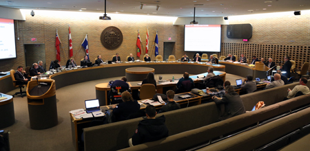 Board meeting at North York Civic Centre.