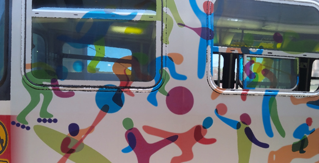 Pan Am streetcar wrap