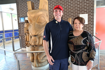 TTC's Joe St. Julien and Wigwamen's Donna Niven.