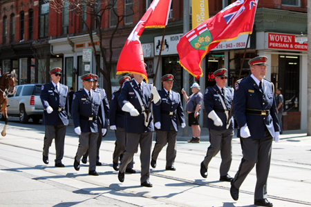 TTC Honour Guard in Dutch liberation parade.