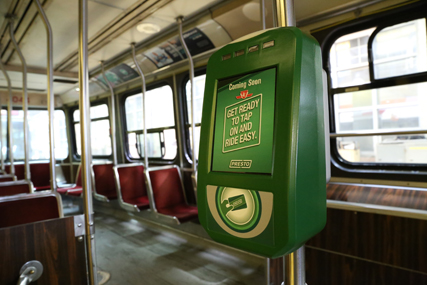 PRESTO readers on legacy streetcars.