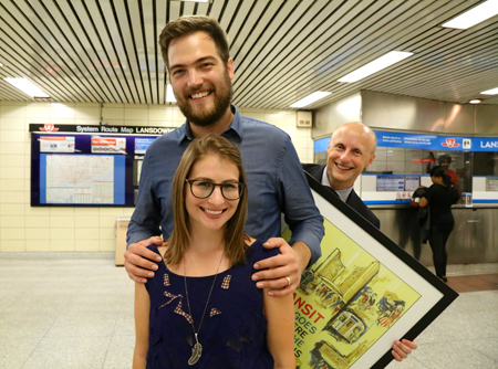 CEO Andy Byford congratulates newlyweds, Bronwen and Tyler.