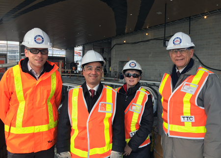 Toronto York Spadina Subway Extension tour with York Centre MP Michael Levitt.