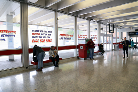 Bathurst Station tribute to Honest Ed's.