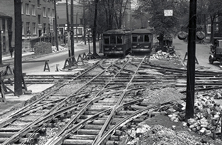 Spadina Avenue at Adelaide, 1925.