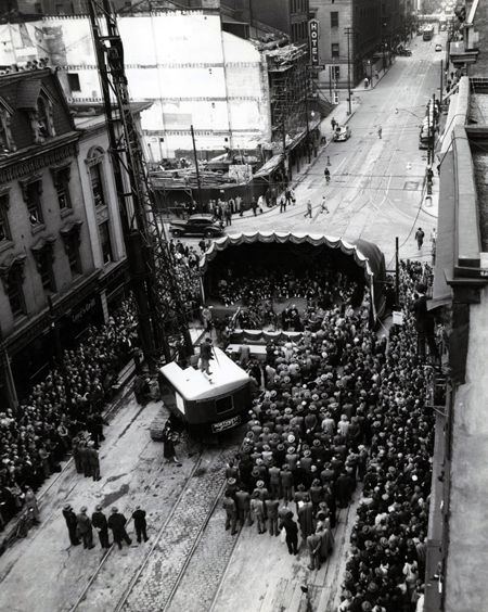 Official start of Yonge Subway construction, September 8, 1949.
