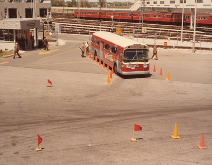 Bus Roadeo at Wilson Division, G-cars in background.