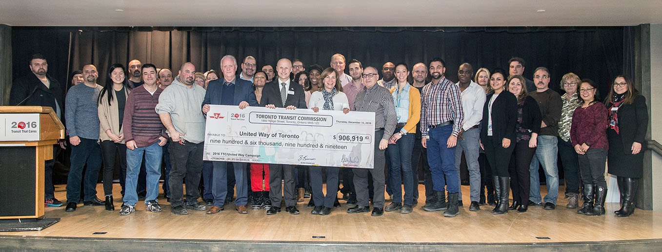 TTC raises over $900,000 for United Way.